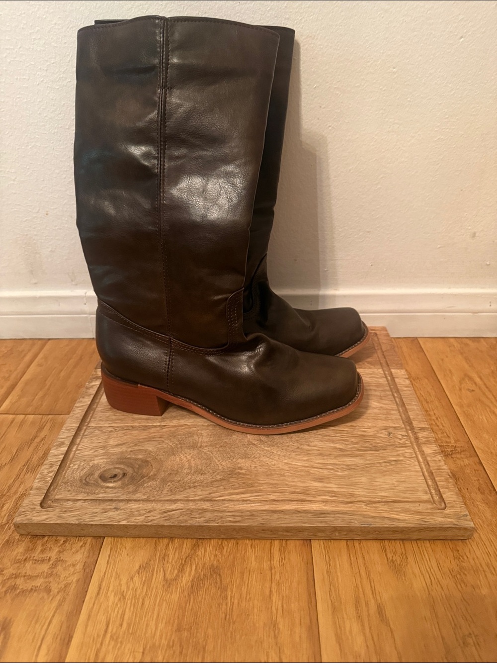 Classic Women's Tall Leather Boot in Dark Brown